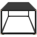 vidaXL fekete dohányzóasztal fekete üveggel 120 x 50 x 35 cm