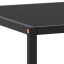 vidaXL fekete dohányzóasztal fekete üveggel 120 x 50 x 35 cm