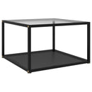vidaXL fekete és átlátszó edzett üveg dohányzóasztal 60 x 60 x 35 cm
