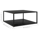 vidaXL fekete edzett üveg dohányzóasztal 80 x 80 x 35 cm
