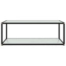 vidaXL fehér edzett üveg dohányzóasztal 100 x 50 x 35 cm