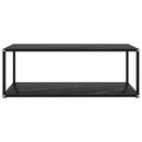 vidaXL fekete edzett üveg dohányzóasztal 100 x 50 x 35 cm