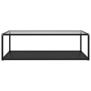 vidaXL átlátszó és fekete edzett üveg dohányzóasztal 120 x 60 x 35 cm