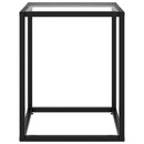 vidaXL fekete dohányzóasztal edzett üveggel 40 x 40 x 50 cm