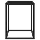 vidaXL fekete dohányzóasztal fekete üveggel 40 x 40 x 50 cm