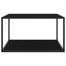 vidaXL fekete dohányzóasztal fekete üveggel 90 x 90 x 50 cm