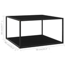 vidaXL fekete dohányzóasztal fekete üveggel 90 x 90 x 50 cm