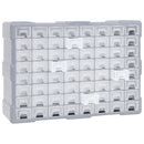 vidaXL többfiókos szervező 64 fiókkal 52 x 16 x 37,5 cm