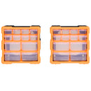 vidaXL 2 db többfiókos szervező 12 fiókkal 26,5 x 16 x 26 cm