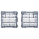 vidaXL 2 db többfiókos szervező 12 fiókkal 26,5 x 16 x 26 cm