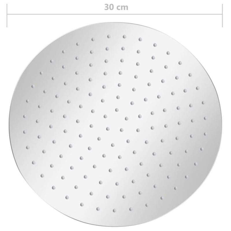 vidaXL kerek rozsdamentes acél esőztető zuhanyrózsa 30 cm