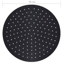 vidaXL fekete kerek rozsdamentes acél esőztető zuhanyfej 30 cm