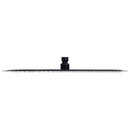 vidaXL fekete kerek rozsdamentes acél esőztető zuhanyfej 40 cm