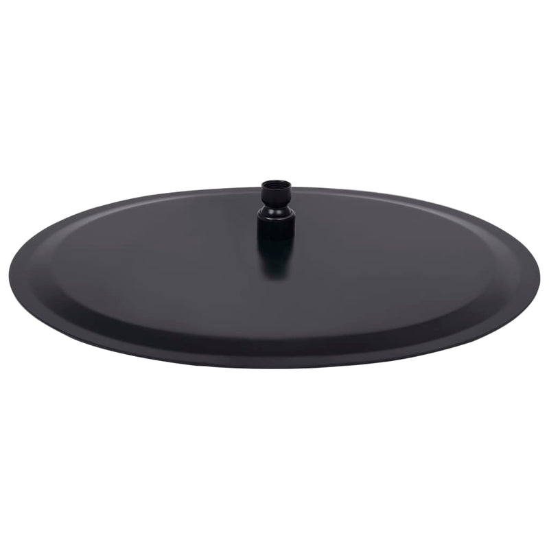 vidaXL fekete kerek rozsdamentes acél esőztető zuhanyfej 40 cm