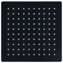 vidaXL fekete négyszögletes rozsdamentes acél esőztető zuhanyfej 20x20 cm