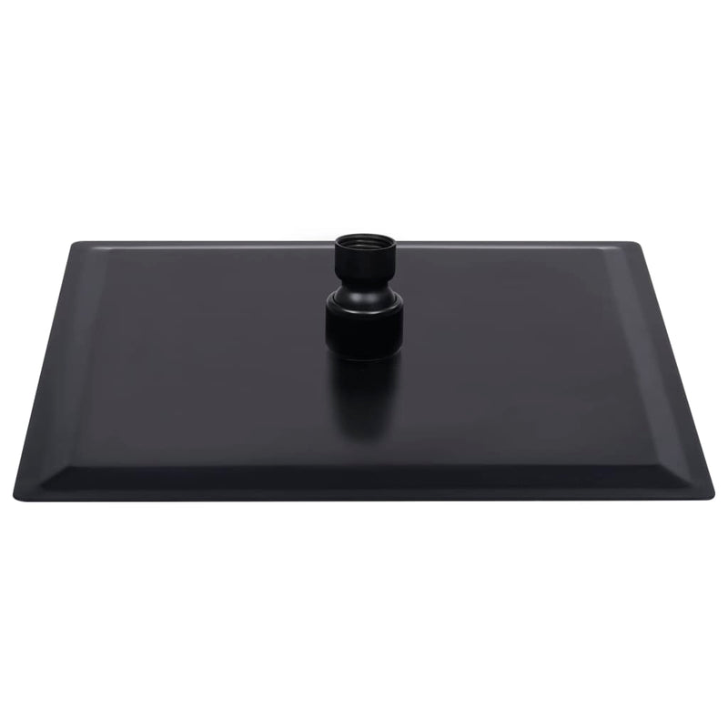 vidaXL fekete négyszögletes rozsdamentes acél esőztető zuhanyfej 20x20 cm