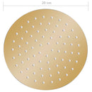 vidaXL aranyszínű kerek rozsdamentes acél esőztető zuhanyrózsa 20 cm