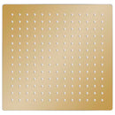 vidaXL aranyszínű négyszögletes rozsdamentes acél esőztető zuhanyfej 25x25 cm