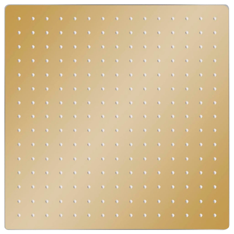 vidaXL aranyszínű négyszögletes rozsdamentes acél esőztető zuhanyfej 40x40 cm