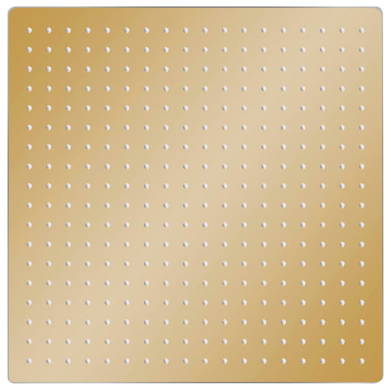 vidaXL aranyszínű négyszögletes rozsdamentes acél esőztető zuhanyfej 50x50 cm