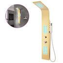 vidaXL aranyszínű 201-es rozsdamentes acél ívelt zuhanypanel rendszer