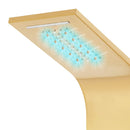 vidaXL aranyszínű 201-es rozsdamentes acél ívelt zuhanypanel rendszer