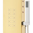 vidaXL aranyszínű 201-es rozsdamentes acél ívelt zuhanypanel rendszer