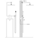 vidaXL ezüstszínű rozsdamentes acél zuhanyzórendszer