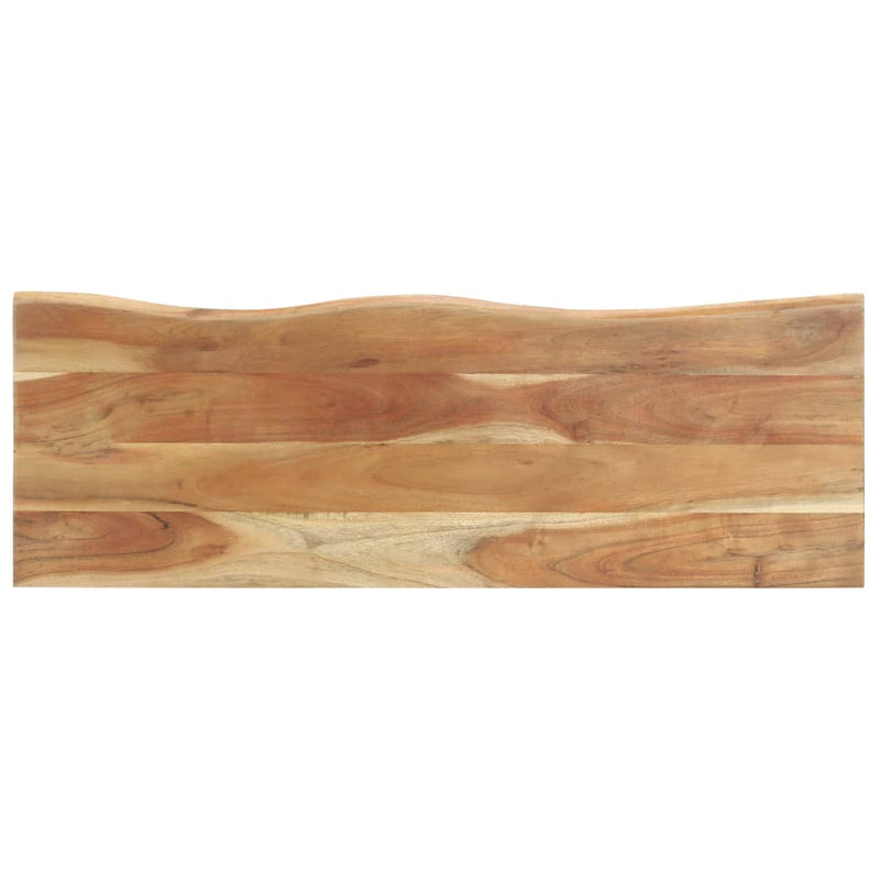 vidaXL tömör akácfa ruhafogas természetes éllel 100 x 35 x 22 cm