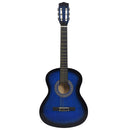 vidaXL kék 3/4-es klasszikus gitár és tok kezdőknek 36"