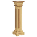 vidaXL klasszikus faszínű MDF szögletes oszlop virágállvány 17x17x66cm
