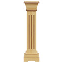 vidaXL klasszikus faszínű MDF szögletes oszlop virágállvány 17x17x66cm