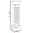 vidaXL klasszikus faszínű MDF szögletes oszlop virágállvány 17x17x66cm