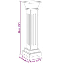 vidaXL klasszikus szürke MDF szögletes oszlop virágállvány 17x17x66cm