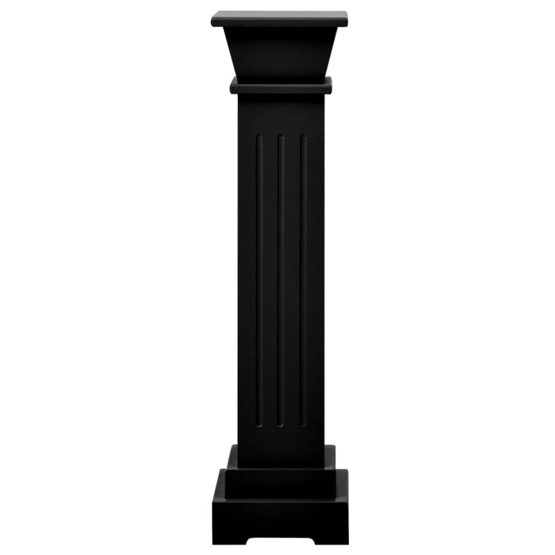 vidaXL klasszikus fekete MDF szögletes oszlop virágállvány 17x17x66cm
