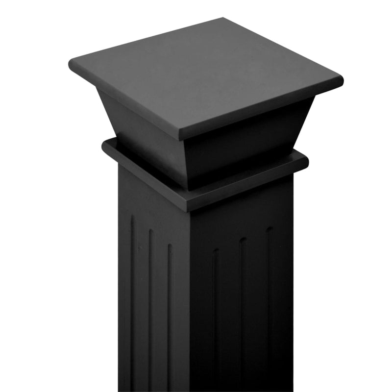 vidaXL klasszikus fekete MDF szögletes oszlop virágállvány 17x17x66cm