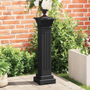vidaXL klasszikus fekete MDF szögletes oszlop virágállvány 17x17x66cm