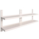 vidaXL 2 db kétszintes rozsdamentes acél fali polc 200 x 30 cm