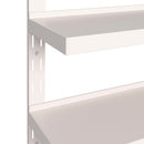 vidaXL 2 db kétszintes rozsdamentes acél fali polc 200 x 30 cm