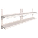 vidaXL 2 db kétszintes rozsdamentes acél fali polc 240 x 30 cm