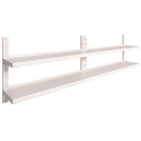 vidaXL 2 db kétszintes rozsdamentes acél fali polc 300 x 30 cm