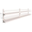 vidaXL 2 db kétszintes rozsdamentes acél fali polc 300 x 30 cm