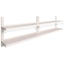 vidaXL 2 db kétszintes rozsdamentes acél fali polc 300 x 30 cm