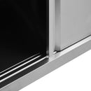 vidaXL 2db rozsdamentes acél munkaasztal tolóajtókkal 240x50x(95-97)cm