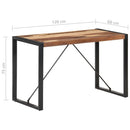 vidaXL tömör fa étkezőasztal paliszander felülettel 120 x 60 x 75 cm