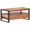 vidaXL tömör akácfa dohányzóasztal 100 x 55 x 45 cm