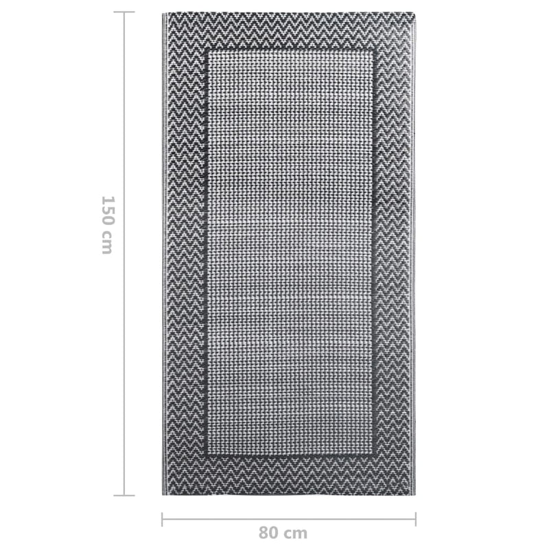 vidaXL szürke PP kültéri szőnyeg 80 x 150 cm
