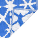 vidaXL kültéri szőnyeg ARAKIL kék és fehér 190x290 cm PP