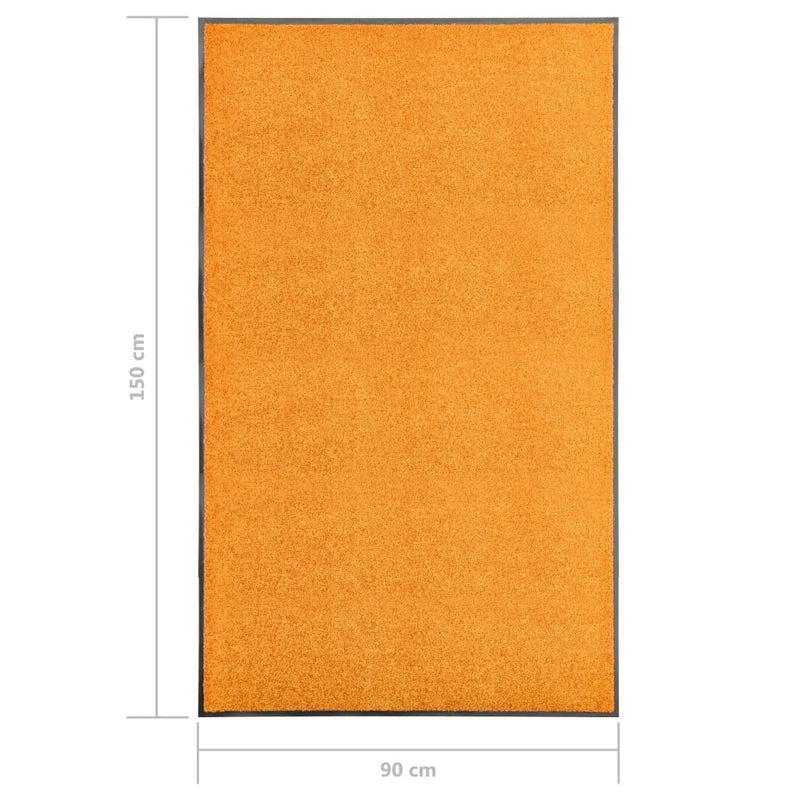 vidaXL narnacssárga kimosható lábtörlő 90 x 150 cm