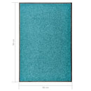 vidaXL ciánkék kimosható lábtörlő 60 x 90 cm